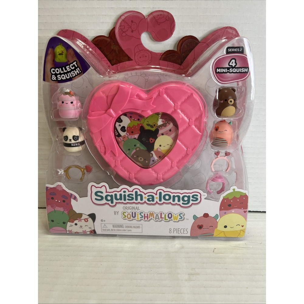 Squishmallows‎ Squishalongs Toys 8 Piece Set Collectibles Series 2